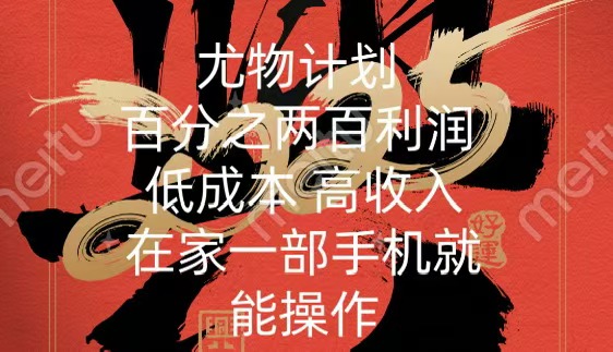 尤物计划-200％暴利 低成本 高收入 一部手机即可操作-六道网创