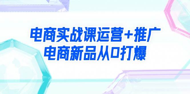电商实战课运营+推广，电商新品从0打爆（99节视频课）-六道网创