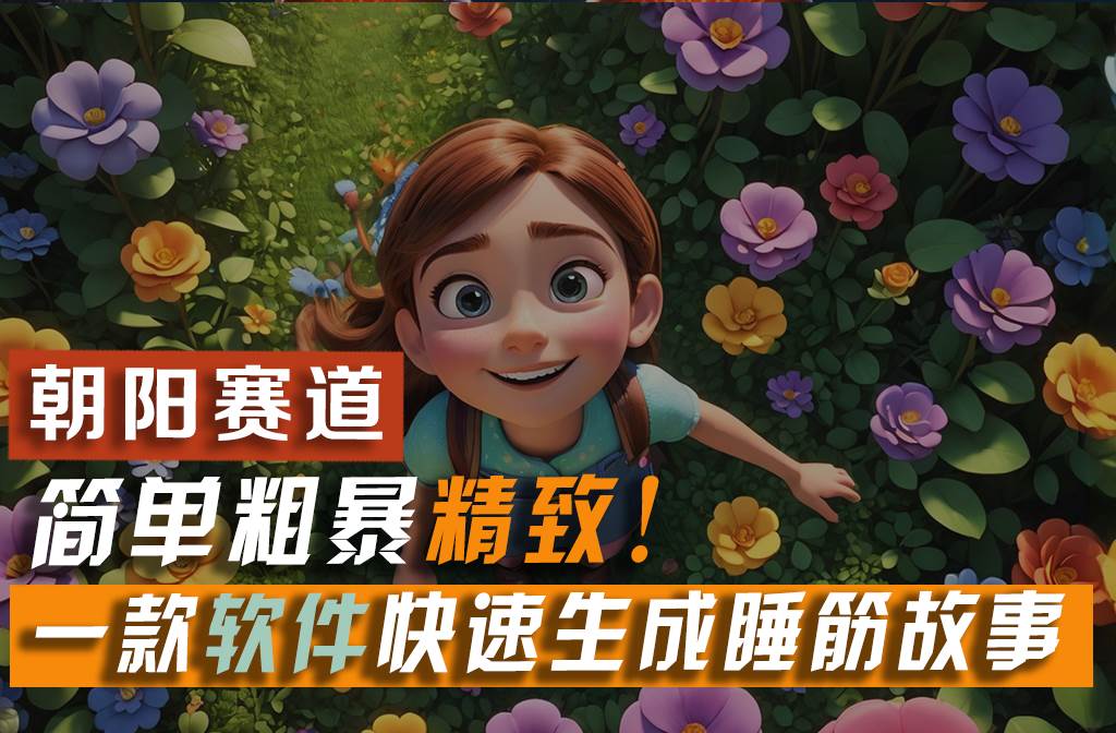 利用一款软件5分钟一条爆款睡前故事，简单粗暴精致！小白月入2w+-六道网创