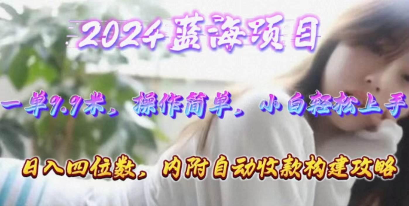 年轻群体的蓝海市场，1单9.9元，操作简单，小白轻松上手，日入四位数-六道网创