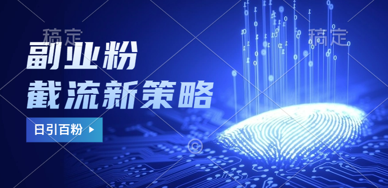 副业粉截流玩法与更新，不废号， 不封号。日引100+-六道网创
