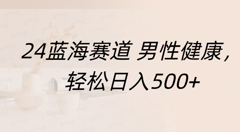 蓝海赛道 男性健康，轻松日入500+-六道网创