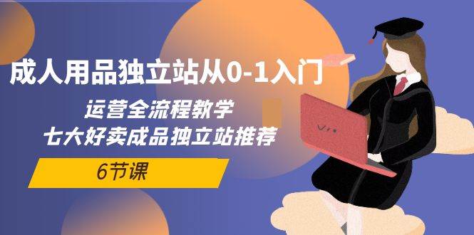成人用品独立站从0-1入门，运营全流程教学，七大好卖成品独立站推荐-6节课-六道网创