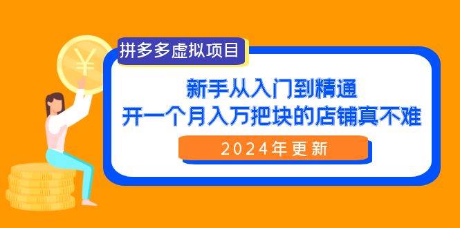 拼多多虚拟项目：入门到精通，开一个月入万把块的店铺 真不难（24年更新）-六道网创