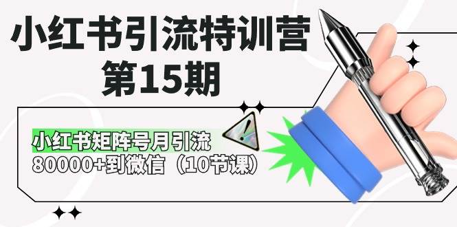 小红书引流特训营-第15期，小红书矩阵号月引流80000+到微信（10节课）-六道网创
