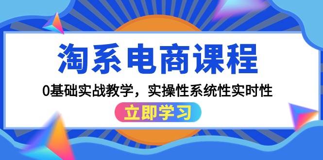 淘系电商课程，0基础实战教学，实操性系统性实时性（15节课）-六道网创