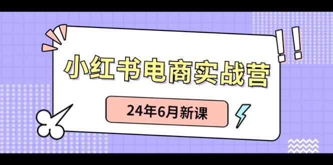 小红书电商实战营：小红书笔记带货和无人直播，24年6月新课-六道网创