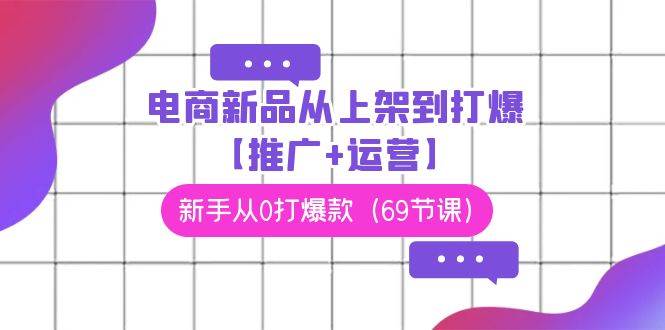 电商 新品从上架到打爆【推广+运营】，新手从0打爆款（69节课）-六道网创