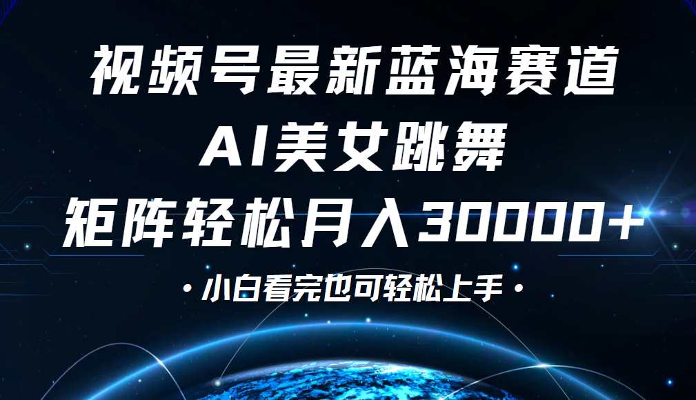 视频号蓝海赛道玩法，当天起号，拉爆流量收益，小白也能轻松月入30000+-六道网创
