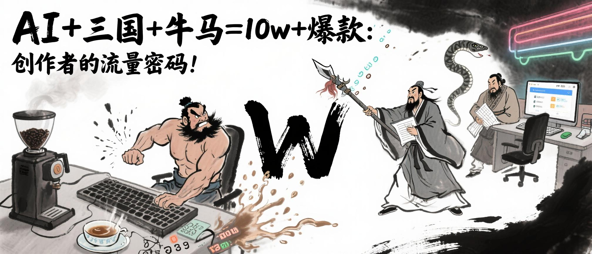 AI+三国+牛马=10w+爆款：创作者的流量密码！-六道网创