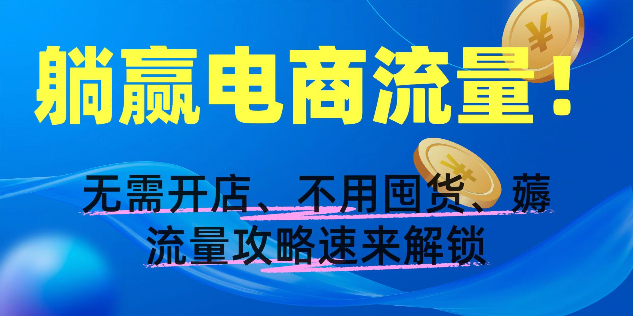 躺赢电商流量！无需开店、不用囤货，薅流量攻略速来解锁-六道网创