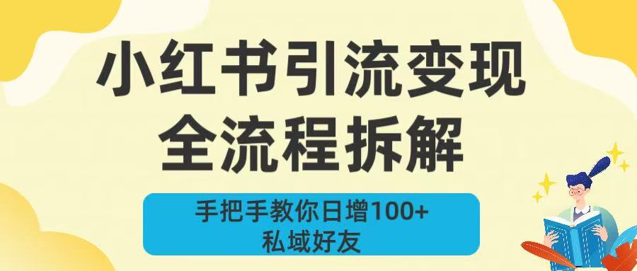 新手必看！小红书引流变现全流程拆解，手把手教你日增100+私域好友-六道网创