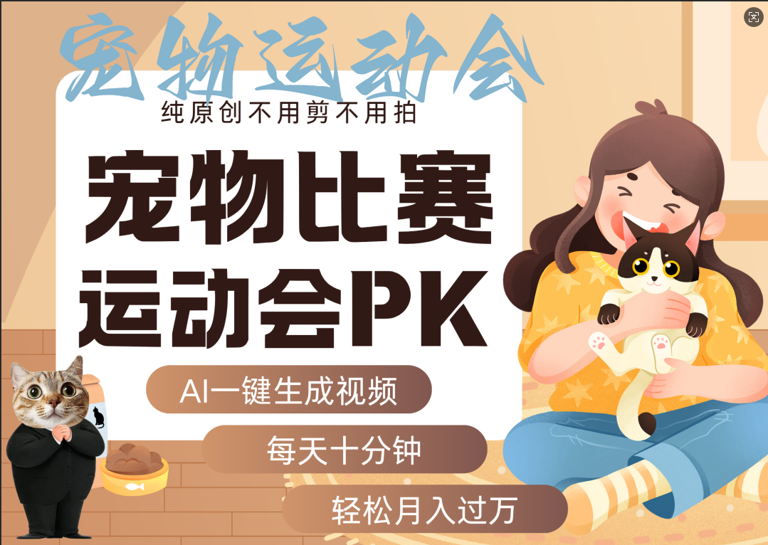 AI萌宠运动员跳水 射击  篮球  足球比赛   每天十分钟 附详细提示词文案库  代替做素材 卖提示词 卖虚拟资料  卖宠物产品 做宠物私人定制产品  带徒弟 带陪跑 卖课  创作者分成 月入5W+-六道网创